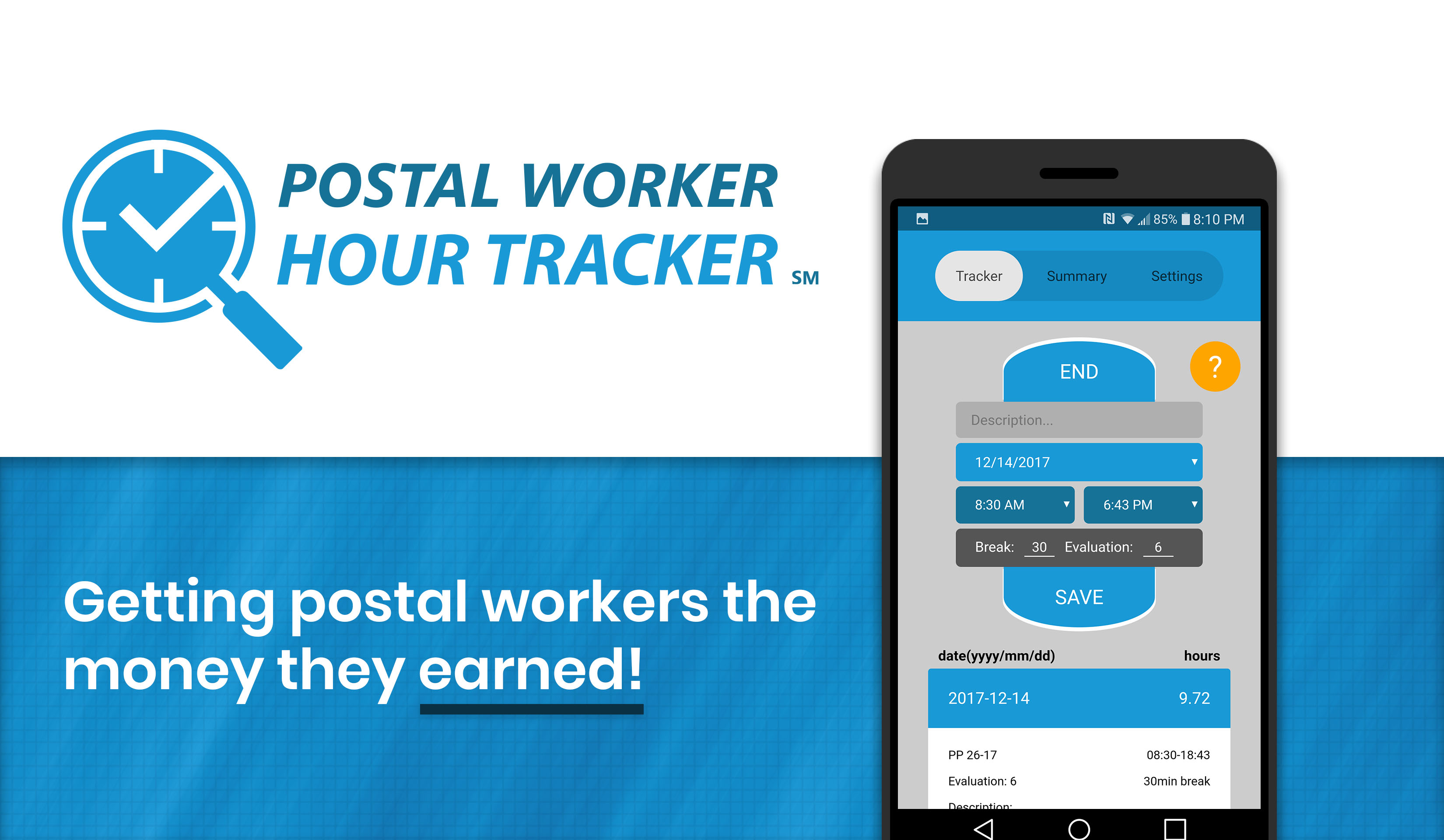 Postal Worker Hour Tracker